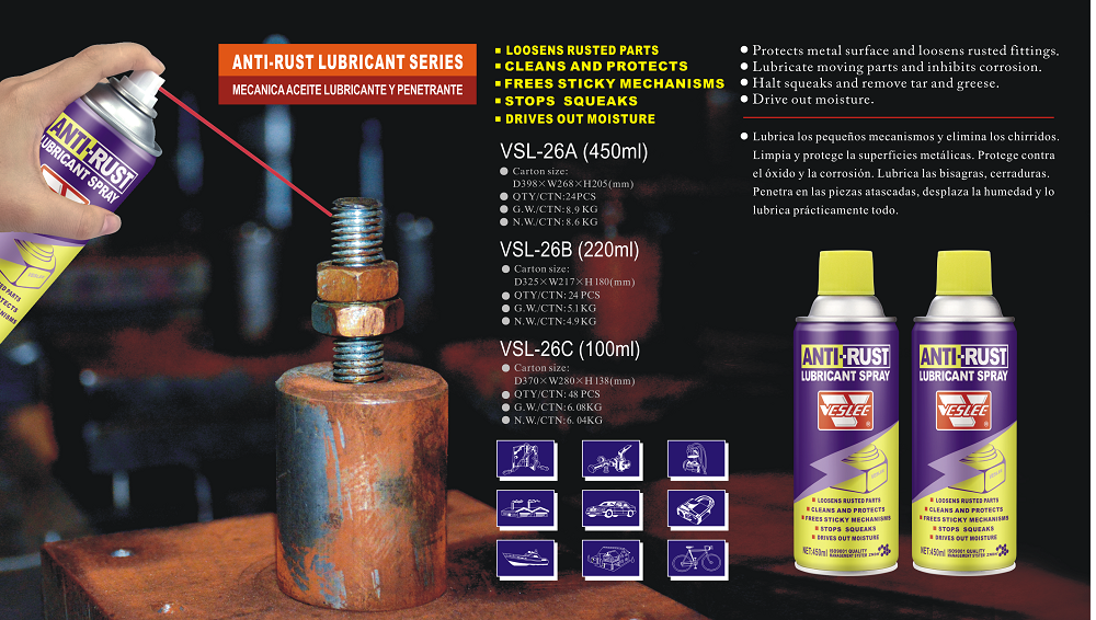 Anti Rust Lubricant Spray 450ml VSL-26A